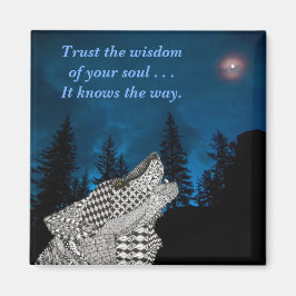 オオカミが月の磁石でハウリング マグネット