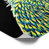 オオカミが月の野生生物で保護泣き叫ぶ ポスター (角)