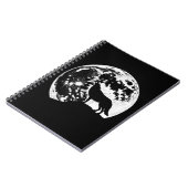 オオカミが満月に浮かんでシルエットになった ノートブック (左側)