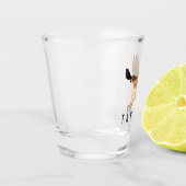 オオカミが逃げパーソナライズされたた ショットグラス (左)