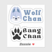 オオカミちゃん(ダイカット/デカール)スタンプ シール (シート)