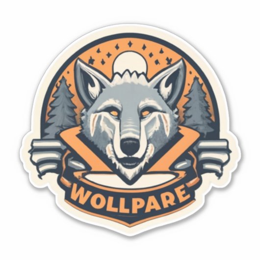 オオカミで人生をシール シール (正面)