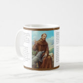 オオカミとのAssisiのSt Francis コーヒーマグカップ (正面左)