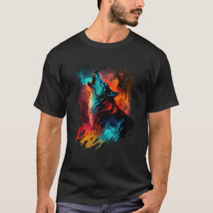 オオカミとオオカミの男性の女性の子供42 Tシャツ