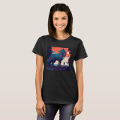 オオカミとオオカミの男性女性子供5 Tシャツ (正面フル)