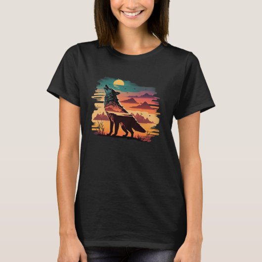 オオカミとオオカミ男の女の子31 Tシャツ (正面)