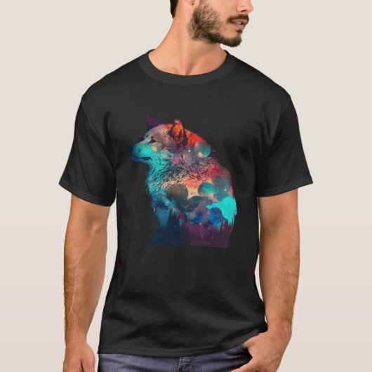 オオカミとオオカミ男の女の子60 Tシャツ (正面)