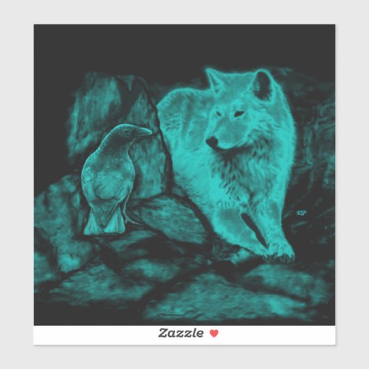 オオカミとカラスが夜に シール (シート)