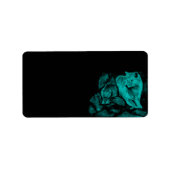 オオカミとカラスが夜に ラベル (正面)