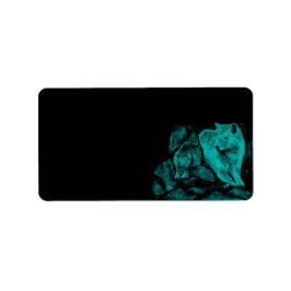 オオカミとカラスが夜に ラベル