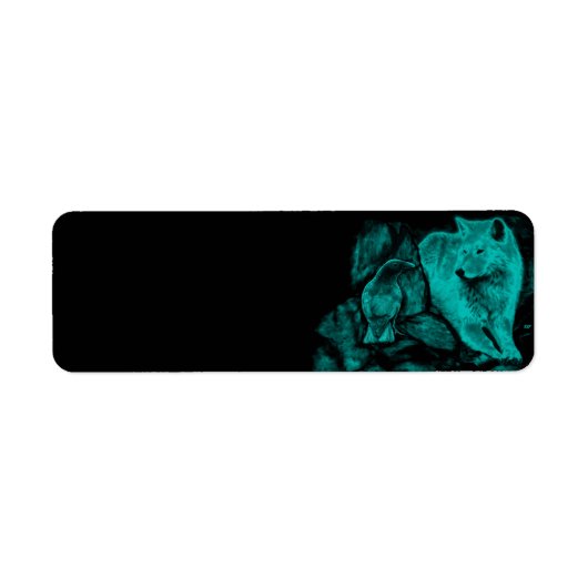 オオカミとカラスが夜に ラベル (正面)