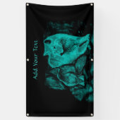 オオカミとカラスが夜に 横断幕 (縦)