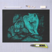 オオカミとカラスが夜に 薄葉紙 (クラフト)