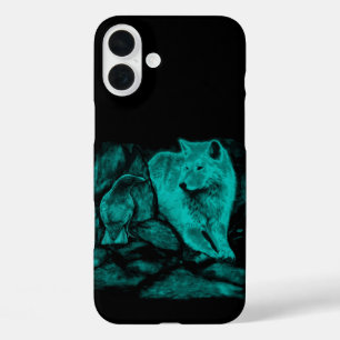 オオカミとカラスが夜に iPhone 16 PLUSケース