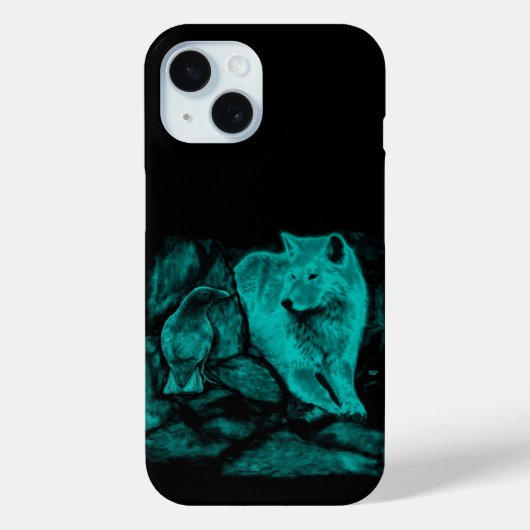 オオカミとカラスが夜に Case-Mate iPhoneケース (裏面)