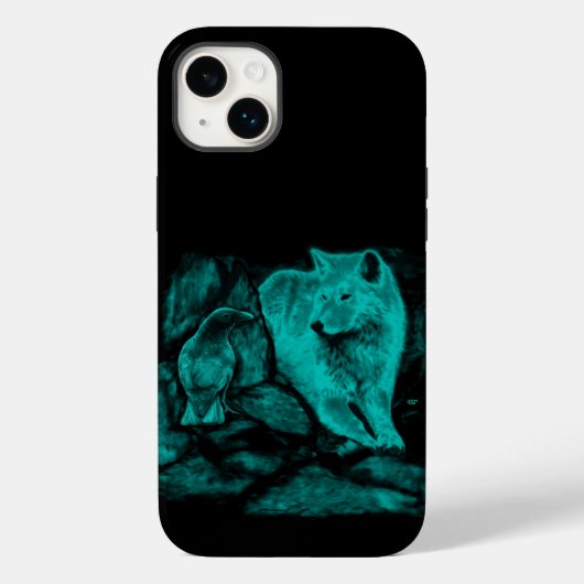 オオカミとカラスが夜に Case-Mate iPhoneケース (裏面)