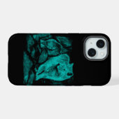 オオカミとカラスが夜に iPhone 15ケース (裏面横)