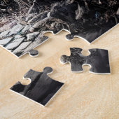 オオカミとカラスが月明かりの中 ジグソーパズル (側面)