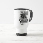 オオカミとカラスと頭蓋骨 トラベルマグ (正面右)