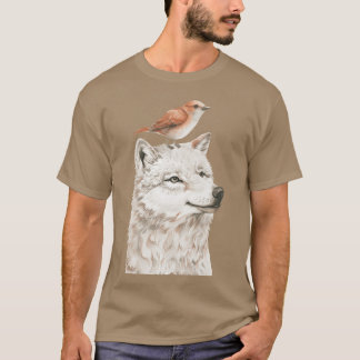 オオカミとバードフレンド Tシャツ