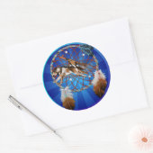 オオカミとパイプ ラウンドシール (封筒)