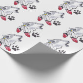 オオカミとポープリント ラッピングペーパー (角)