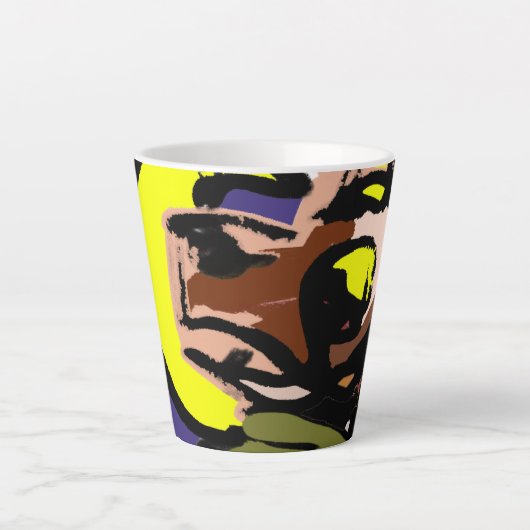 オオカミとムーン カフェラテマグ (正面)