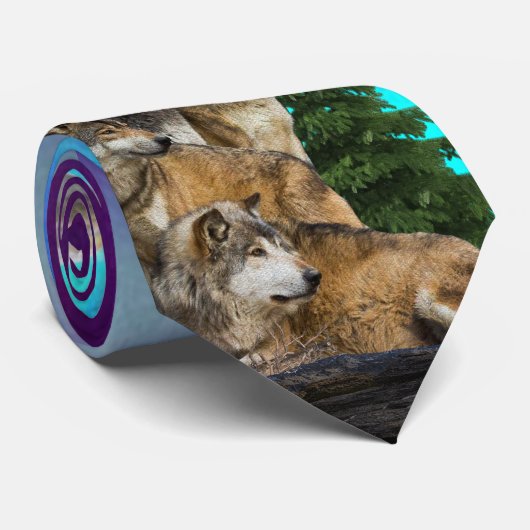 オオカミとムーン ネクタイ (ロール)