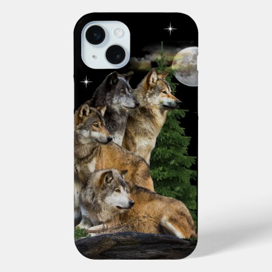 オオカミとムーン Case-Mate iPhoneケース (裏面)