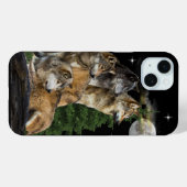 オオカミとムーン Case-Mate iPhoneケース (裏面 (横))