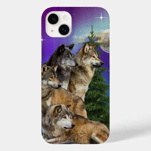 オオカミとムーン Case-Mate iPhoneケース (裏面)