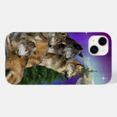 オオカミとムーン Case-Mate iPhoneケース (裏面 (横))