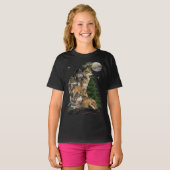 オオカミとムーン Tシャツ (正面フル)