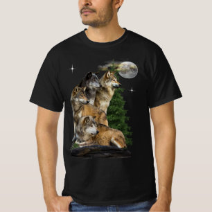 オオカミとムーン Tシャツ