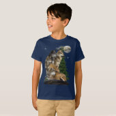 オオカミとムーン Tシャツ (正面フル)