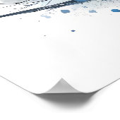 オオカミと冬の山の風景 ポスター (角)