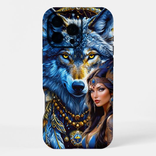 オオカミと女の幻想 iPhoneケース (裏面)