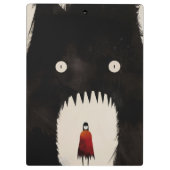 オオカミと小さな赤い乗馬フード クリップボード (裏面)