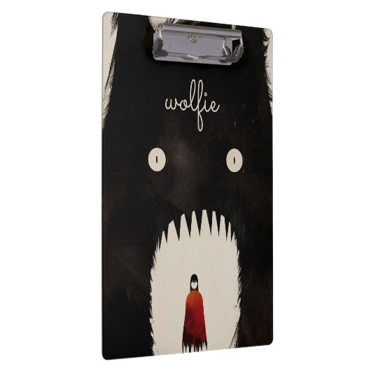 オオカミと小さな赤い乗馬フード クリップボード (右)