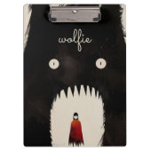 オオカミと小さな赤い乗馬フード クリップボード (正面)