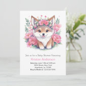 オオカミと徘徊：女の子の赤ちゃんシャワー 招待状 (スタンド正面)