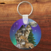 オオカミと月 キーホルダー (正面)