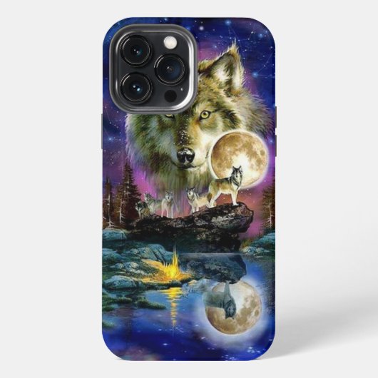 オオカミと月 Case-Mate iPhoneケース iPhone 13 Pro Maxケース (裏面)