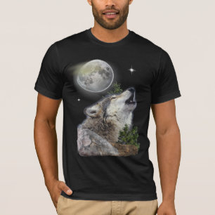 オオカミと月 Tシャツ