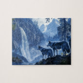 オオカミと滝 ジグソーパズル (横)