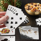 オオカミと雪の絵画オリジナル野生動物芸術 トランプ (インサイチュ)