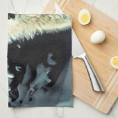 オオカミと雪 キッチンタオル (四つ折り)