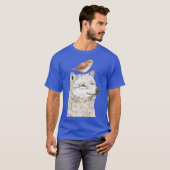 オオカミと鳥が可笑しい Tシャツ (正面フル)