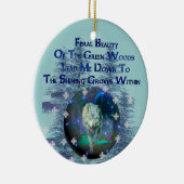 オオカミによってはギフトが夢を見ます セラミックオーナメント (右)