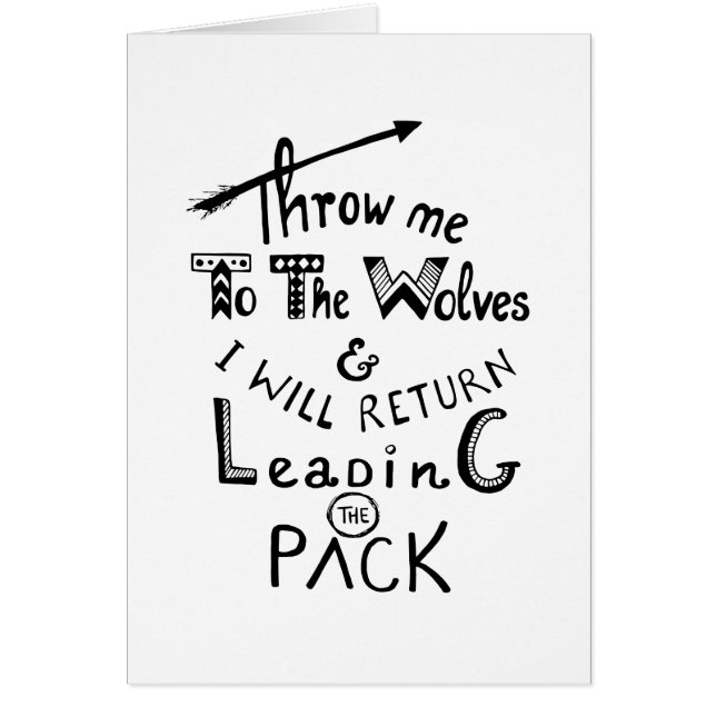 オオカミに私を投げろ！やる気を起こさせる引用文 (正面)